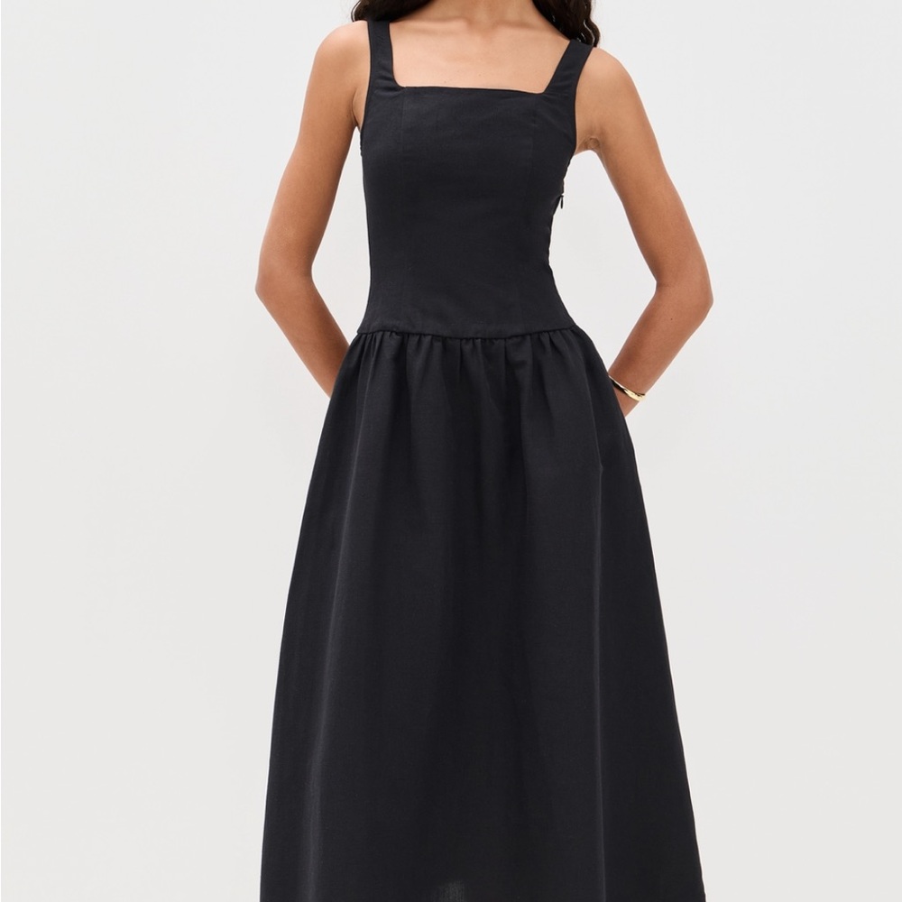 Aligne Rosia Linen Midi Dress